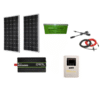 Sistem panouri fotovoltaice Rulota/Cabana 400 W pe 12 V cu invertor sinus pur 2500W putere continua (2 panouri 200W)