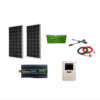 Sistem panouri fotovoltaice Rulota/Cabana 360 W pe 12 V cu invertor sinus pur 3000W putere continua (2 panouri 180W)