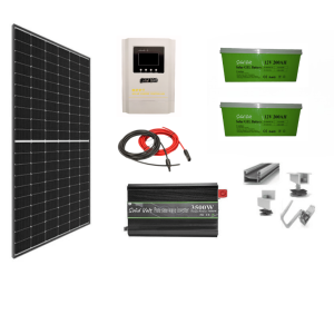 Sistem OFF-GRID complet 920W pe 24V cu baterii si invertor SINUS PUR 3500W putere continua, panou solar