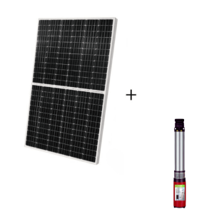 Kit panou solar cu pompa de apa submersibila de adancime medie 24V