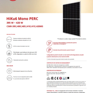 Panou fotovoltaic 410 W Canadian Solar