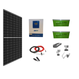 Sistem OFF-GRID complet 3.2 KW instalat panouri fotovoltaice cu baterii si invertor HIBRID de 4 kw pe 24V, panou solar
