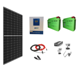 Sistem OFF-GRID complet 2.4 KW instalat panouri fotovoltaice cu baterii si invertor HIBRID de 4 kw pe 24V, panou solar