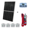 Kit panou solar 410W cu pompa de apa submersibila de adancime medie 24V, PWM 40A, 4 baterii 20Ah legate in serie