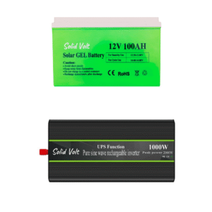 Kit invertor UPS 1000W/2000W Solid Volt si baterie GEL 100Ah