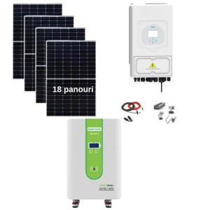 Sistem complet fotovoltaic 8 kw panouri + 8 kw Deye monofazat + 15 kw stocare LiFePO4