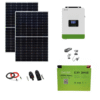 Sistem/kit fotovoltaic cu panouri solare 460W + Invertor hibrid Solid Volt 1.8kW + baterie LiFePO4 litiu 200Ah+ conectori, cablu si structura