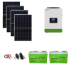 Sistem/kit fotovoltaic cu panouri solare 460W + Invertor hibrid Solid Volt + baterii solare 100Ah Solid Volt+ conectori si cablu