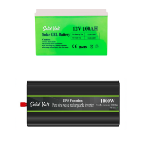 Kit invertor sinus pur cu UPS Solid Volt si baterie GEL 100Ah