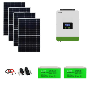 Sistem/kit fotovoltaic cu panouri solare 460W + Invertor hibrid Solid Volt + baterii solare 150Ah Solid Volt+ conectori si cablu