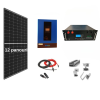 Sistem OFF-GRID complet 5.5 KW instalat panouri fotovoltaice, cu baterie LiFePO4 litiu 51.2V 100Ah Solid Volt, 5.12kw stocare si invertor HIBRID de 6.2 kw pe 48V, panou solar