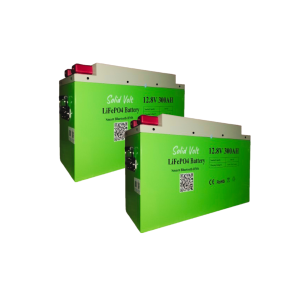 Set 2 baterii litiu LiFePO4 300Ah 12V, cu BMS smart, Bluetooth si Display pe baterie