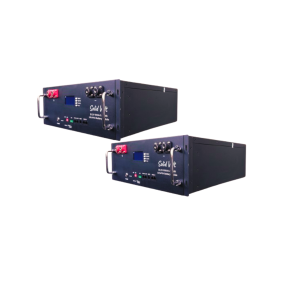 Set 2 baterii litiu LiFePO4 100Ah 51.2V Total stocare 10.24kwh, cu BMS smart, Bluetooth si Display pe baterie Low Voltage