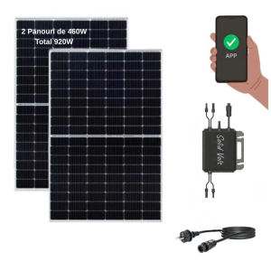 Sistem fotovoltaic 920w Canadian Solar (2 x 460w) pentru balcon cu microinvertor Solid Volt