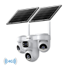 Camera de supraveghere 4G si WIFI Solid Volt 12MP cu panou solar, 4 lentile HD , comunicare bidirectionala, senzor de miscare, Night Vision, Waterproof IP66, Functie AOV, AI