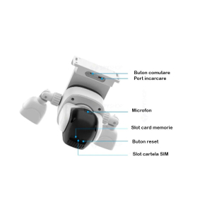 camera supraveghere speed dome pt 4g cu iluminare duala si panou solar vstarcam bg621sr pir 10 m 4x 4 mm3