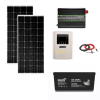 Sistem/kit fotovoltaic 2 panouri solare 200W + controller 40A + invertor sinus pur 3500W/7000W 12V + baterie solara 200Ah + conectori si cablu