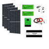 Kit fotovoltaic solar 1.6KW pe 24V cu 4 panouri de 450W - 460W, invertor 12000W, controller MPPT 100A si baterii solare GEL 200 Ah