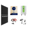 Sistem OFF-GRID complet cu 10 panouri fotovoltaice 460W, baterie LiFePO4 15.36kw Solid Volt si invertor HIBRID de 11kw pe 48V, panou solar