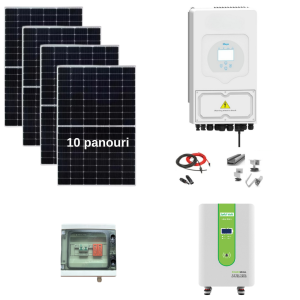 Sistem complet fotovoltaic 5 kw panouri + 6 kw Deye monofazat + 15 kw stocare LiFePO4